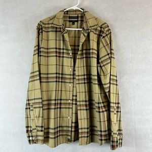 Banana republic plaid shirt bottom down men’s shirt size Large
